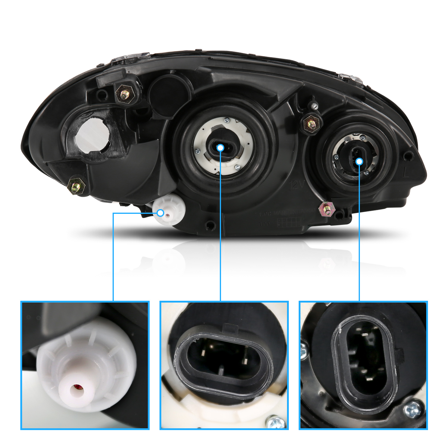 20012005 Chrysler PT Cruiser Factory Style Replacement Headlights